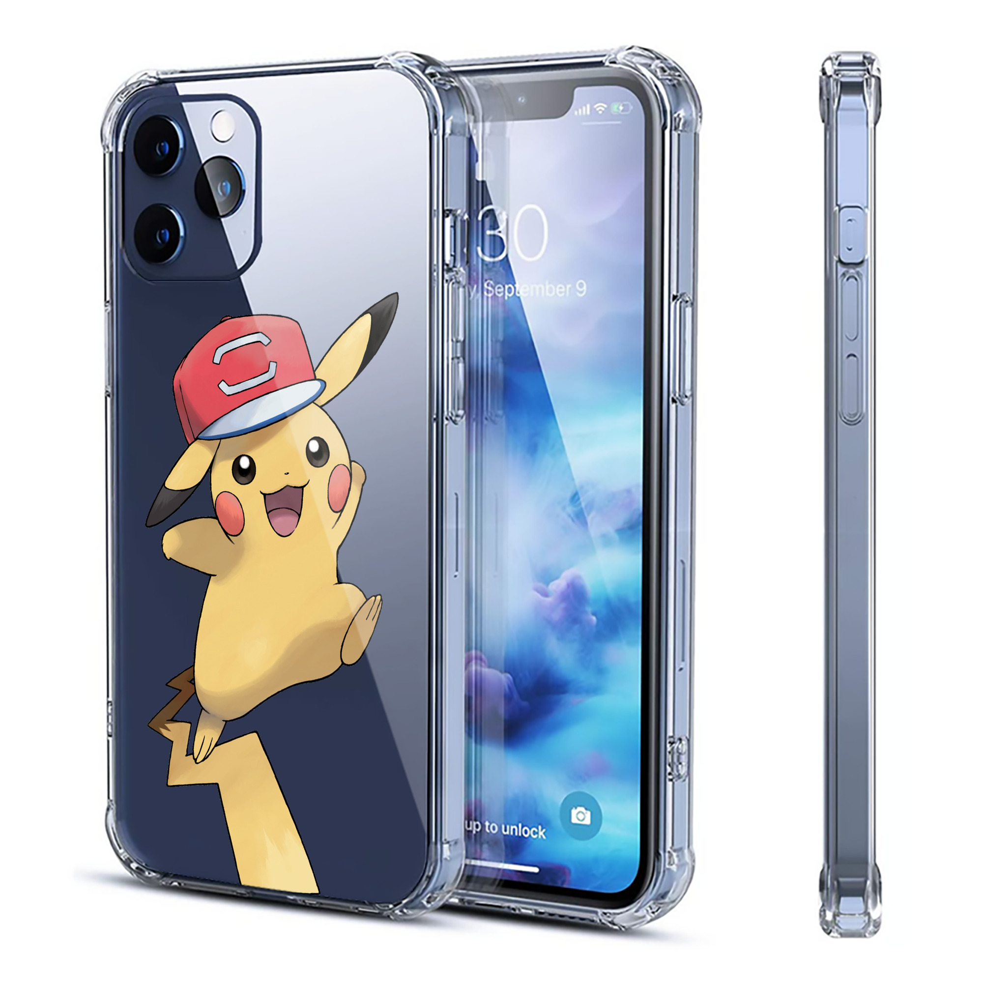 （画像用） ポケットモンスター Pokémon 【iPhone 12シリーズ対応】透明スマホケース（クリアソフトケース）